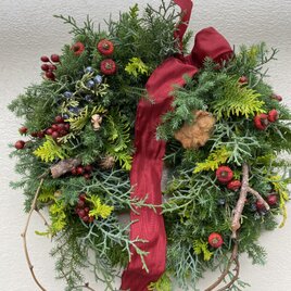 送料も無料 クリスマス直前価格訂正 馬蹄型の冬リース | iichi 日々の