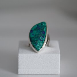 天然石アズライトマラカイトのsvリング