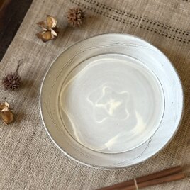 白釉　プレート皿