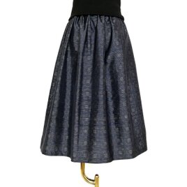 大島紬リメイク＊タックスカート