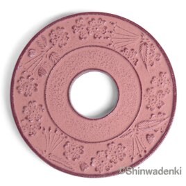 【お取り寄せ】南部鉄器 鍋敷き 釜敷 丸桜（大）13.5cm チョコ色 日本製