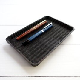 幅広 ペントレイ　胡桃(クルミ)　鉄媒染染め