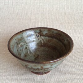 盌（抜絵 蟹紋c)