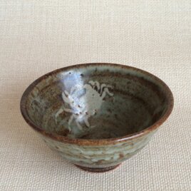 盌（抜絵 蟹紋d）