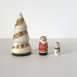 クリスマスツリー マトリョーシカ　サンタ・雪だるま