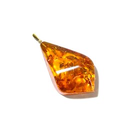 Vintage Amber × K18 Pendant Top