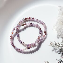 ガーデンアメジストの一連ブレスレット ～黄昏の麦畑