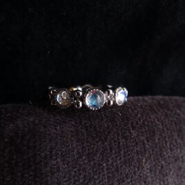 SV・K18 Royal blue moon stone・Tanzanite Ear cuff