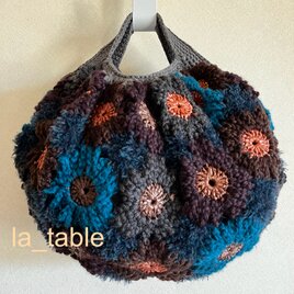 花たくさんのバッグ「DARK CHOCOLATE」