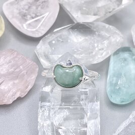 天然翡翠２点セット(ピアス+指輪) 天然翡翠リング （選べるサイズ）原石から磨きました！ | ARIKA 石から
