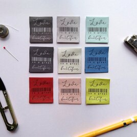 【商用可】Love is a great beautifier　織りネーム　刺繍タグ