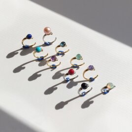 送料無料　大人気シリーズ2点セット 毎日のお守り 35種類以上から選べる 宝石 重ね付け イヤーカフ福袋クリスマスギフト