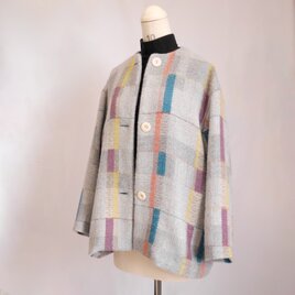 手織りのベビーアルパカのコートGY