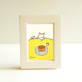 原画・水彩画】「静かな雨の日」 ※木製額縁入り（18㎝角） | iichi