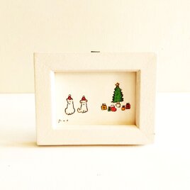 青いドローイングの絵画｜水彩 ※木製額縁入り（インチサイズ） | iichi