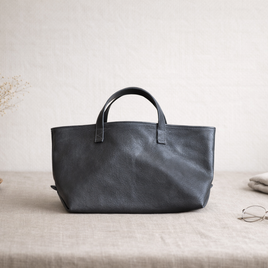 本革 トートバッグ スモールフィールドバッグ スモーキーブラウン 横長 小さめ 牛革 軽量 シンプル ユニセックス