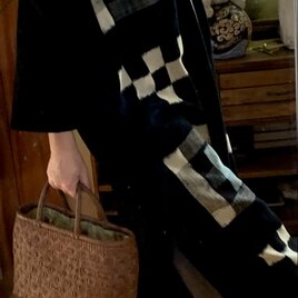 古布三潴ハイネックストレートワンピース