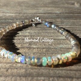 *sv925*Opal Gem Bracelet オパールとラブラドライトのブレスレット