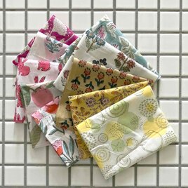 インド ブロックプリント生地 ミニカットクロス10枚セットvol.035 暖色系 ファブリック はぎれ IF0407