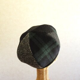 つぎはぎウールのベレー帽　5