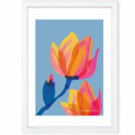 情熱フラワー　花　送料無料 　プロのイラスト　A4〜A0　ポスター　アートポスター　アート/sei検索新着順　3626