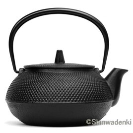 【在庫僅少】南部鉄器 鉄瓶兼用急須 5型新アラレ 0.65L 茶漉し付 日本製 直火対応