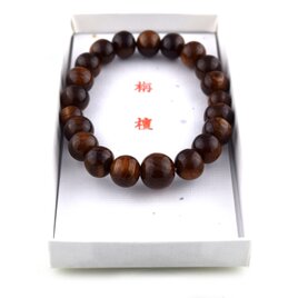 10mm　栴檀　腕輪　ウッド　木玉　ブレスレット　ギフト　贈り物　念珠　数珠　木製　UDA35-10-N