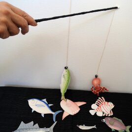 押絵の魚の釣り遊び　NO,1