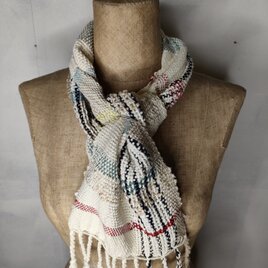 残糸利用　綿マフラー　送料無料　[糸と糸]