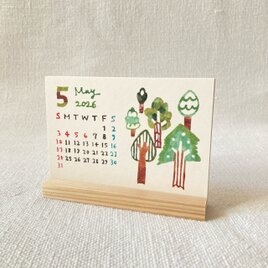 2026年型染めカレンダー「季節のもよう」・スタンド付き