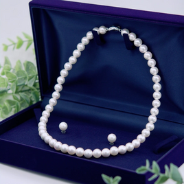 【ジュエリー職人が本気で選んだ】パールネックレス&ピアスorイヤリング•セット【送料無料/冠婚葬祭/入学式/卒業式/結婚式】