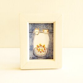 アクリル画｜原画「石畳の町」※ミニ額縁入り | iichi 日々の暮らしを