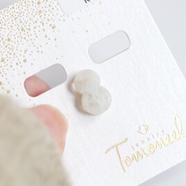 K14｜ふんわりアゲート・片耳用シングルスタッドピアス