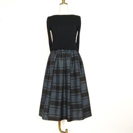 大島紬リメイク＊タックスカート