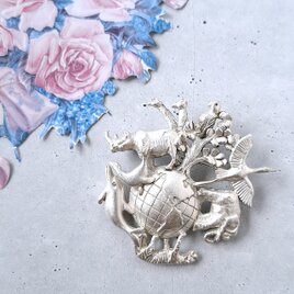 《AJC》 silver animals of world エージェイシー ヴィンテージブローチ