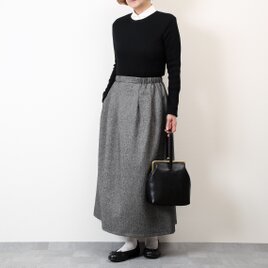 #527タックギャザースカート(ヘリンボーン)