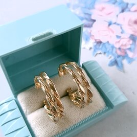《bergère》 twist double hoop ベルジェール ヴィンテージイヤリング
