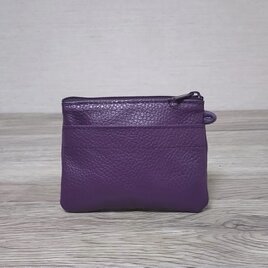 角財布 (牛革・シュリンク・バイオレット)