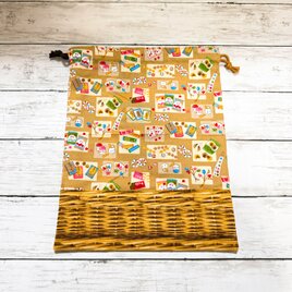 巾着袋　大　【和柄・駄菓子】