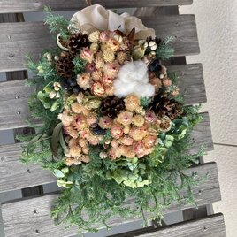 森のクリスマススワッグ10（白）