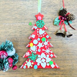 【手作りキット】モザイクタイルクリスマスツリーの壁飾り