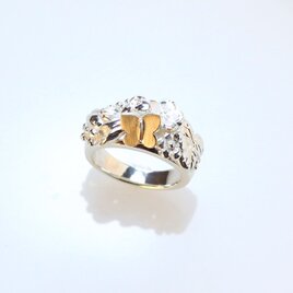 Sv925・K10YG フラワーリング