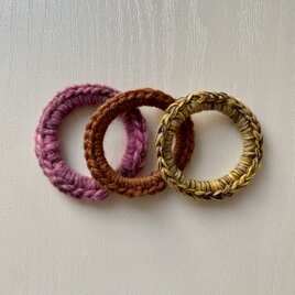 毛糸のヘアゴム 3個セット④