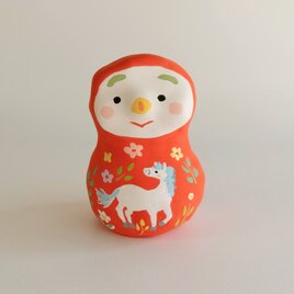 張り子　干支「午」だるま大（う）