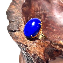 18K Gold Diamond & Sodalite Ring