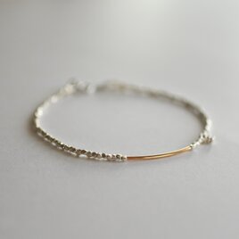 カレンシルバー　ゴールドフィルドのコンビブレスレット（Silver925）(14kgf）