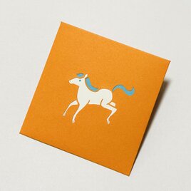 【切り絵のぽち袋】　うま（大サイズ）　２枚セット