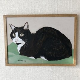猫イラスト「ウメ14」原画