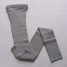 【new】リネンニットレギンス マチ付き（グレー）｜size L-LL