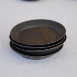 【アウトレット】黒釉プレート皿・15㎝